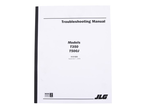 JLG Part # 3121203 | MNL,T350_T500J TROUBLESHOOTING, EA