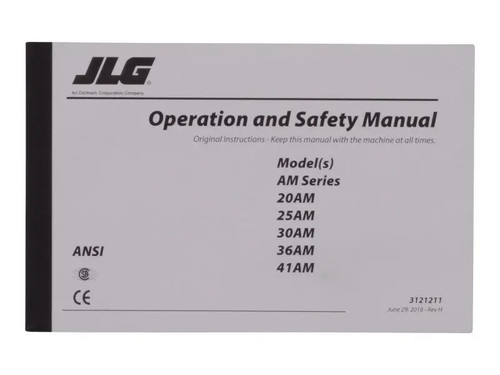 JLG Part # 3121211 | AM SERIES GLOBAL OPER/SAFETY, EA