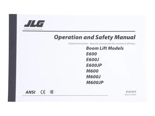 JLG Part # 3121217 | E/M600 GLOBAL OPERATORS, EA