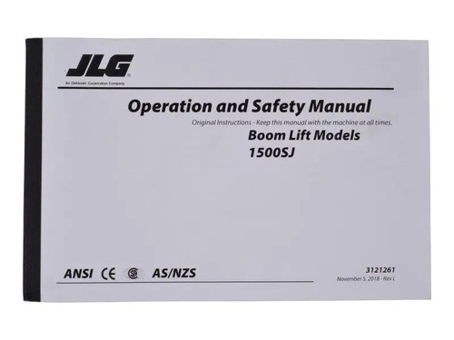 JLG Part # 3121261 | MNL,1500SJ GBL OPERATOR/SAFETY, EA