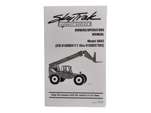 JLG Part # 3126022 | MANUAL,OWN/OPER 6042, EA