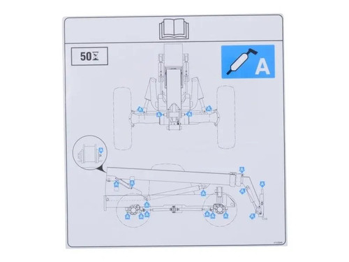 JLG Part # 4110349 | DECAL LUBE CHART, EA