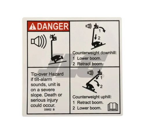 JLG Part # GN33952 | GN-DANGER TILT ALARM, EA