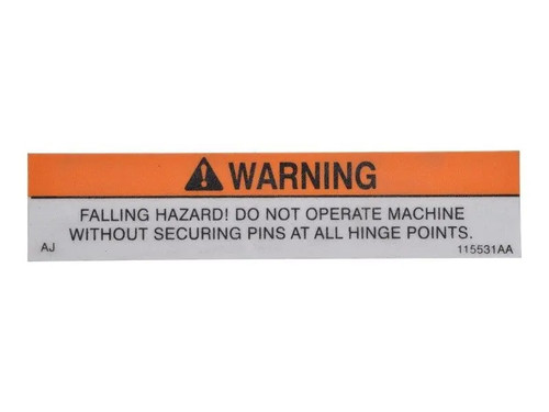 JLG Part # SJ115531 | SJ-DECAL, WARNING FALLING, EA