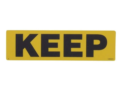 JLG Part # SJ129838 | SJ-DECAL, KEEP, EA