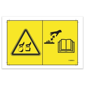 Genie Lift Part # 116898GT - DECAL,BURN HAZARD SYMBOL, EA