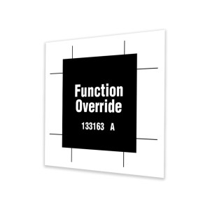 Genie Lift Part # 133163GT - DECAL,FUNCTION OVERRIDE, EA