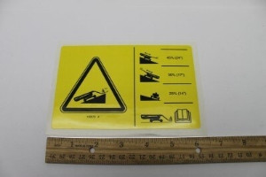Genie Lift Part # 160579GT - DECAL, SYMB, SLOPE RATING, ZX135, EA