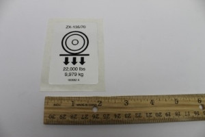 Genie Lift Part # 160682GT - DECAL, LABEL, WHEEL LOAD ZX135, EA