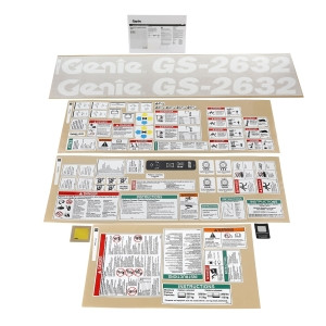 Genie Lift Part # 160859GT - DECAL KIT,2632,COMP,WORD,ANSI, EA