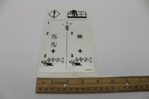 Genie Lift Part # 161093GT - DECAL, EMERGENCY LOWERING, ZX135, EA
