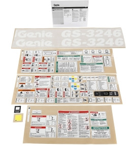 Genie Lift Part # 161764GT - DECAL KIT,3246 COMP,WORD,ANSI, EA