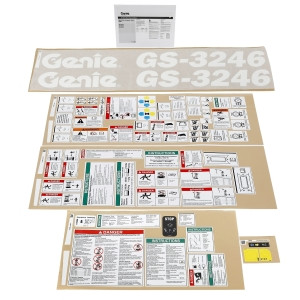 Genie Lift Part # 217262GT - DECAL KIT,3246 COMP.,WRD,ANSI, EA