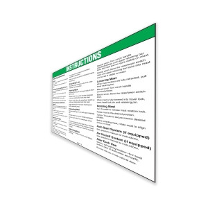 Genie Lift Part # 228710GT - DECAL INSTRUCTIONS AL4 AL5, EA