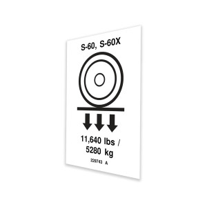 Genie Lift Part # 229743GT - DECAL,LABEL,WHEEL LOAD S60X, EA
