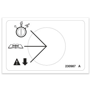 Genie Lift Part # 230987GT - DECAL,SERVICE RECOVERY SWITCH, EA