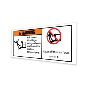 Genie Lift Part # 231440GT - DECAL,WARNING,NO STEP, EA