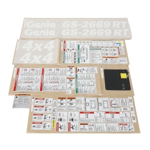 Genie Lift Part # 233039GT - DECAL KIT,2669 COMP,WRD,ANSI, EA
