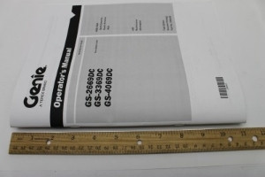 Genie Lift Part # 236445GT - MANUAL,OPERATORS,GS69DC,ANSI, EA