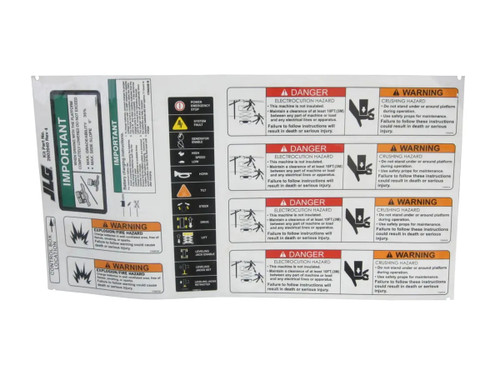 JLG Part # 2902040 | KIT,DECAL MULTI-COLOR(ENG), EA