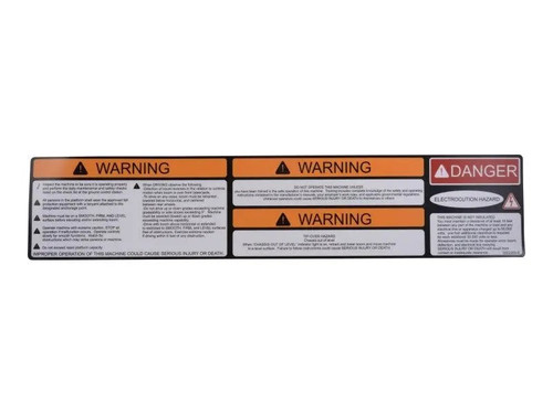 JLG Part # 3252369 | NAMEPLATE, (WARNING/DANGER), EA