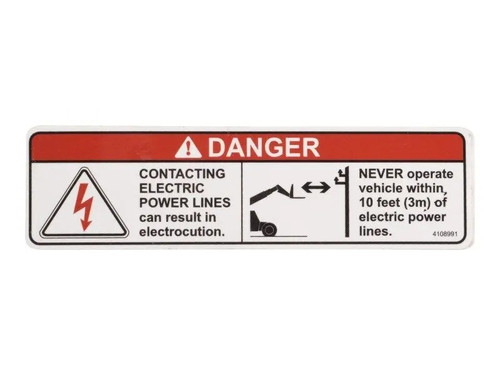 JLG Part # 4108991 | DECAL ELECTROCUTION HAZARD, EA