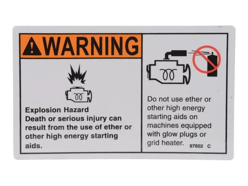 JLG Part # GN97602 | GN-DECAL,EXPLOSION HAZARD, EA
