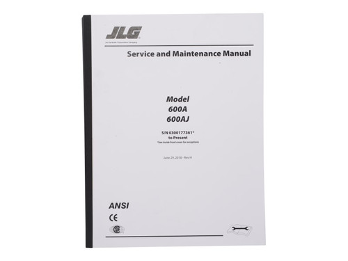 JLG Part # 3121616 | 600A GBL SERVICE MANUAL, EA