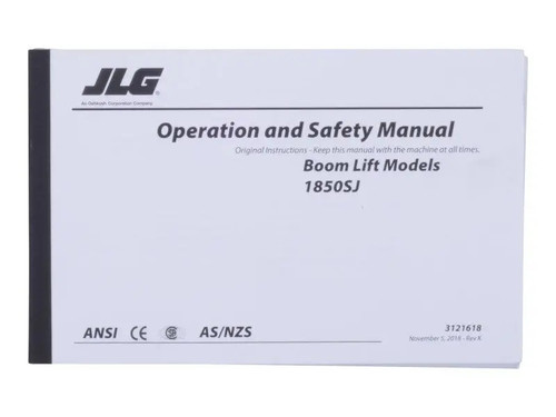 JLG Part # 3121618 | MNL,1850SJ GBL OPER/SAFETY, EA