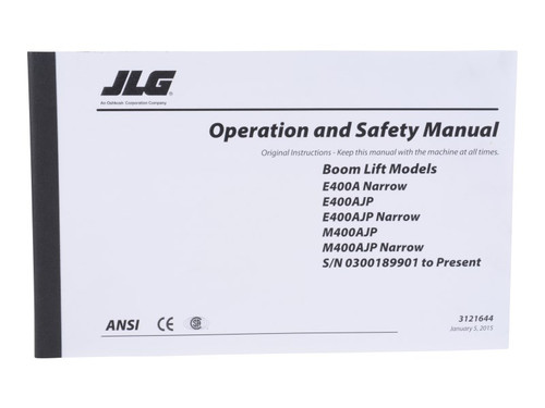 JLG Part # 3121644 | E/M400 GBL OPER S/N189901-PRES, EA