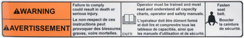 JLG Part # 1001163273 | DECAL,READ MANUAL (CAN), EA