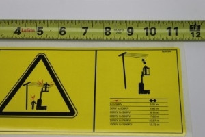 Genie Lift Part # 133015GT - DECAL,DANGER,ELEC.HAZ SYMB, EA