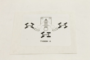 Genie Lift Part # T109284GT - DECAL,STEERING SELECTOR,6K8K, EA