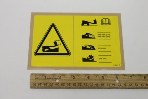 Genie Lift Part # 219957GT - DECAL,RUNAWAY HAZARD, EA