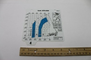 Genie Lift Part # 215628GT - LOAD CHART, GTH-1056, 4-5, EA
