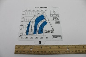 Genie Lift Part # 215629GT - LOAD CHART, GTH-1056, 5-6, EA