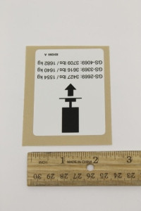Genie Lift Part # 824266GT - DECAL,LABEL,OUTRIGGER LD,BE, EA