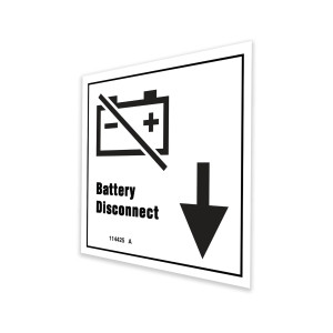 Genie Lift Part # 114425GT - DECAL,BATTERY DISCONNECT, EA