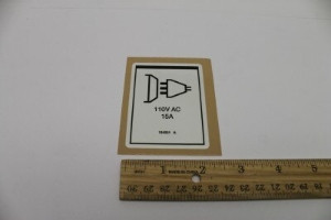 Genie Lift Part # 124221GT - DECAL,INPUT POWER,110VAC, EA