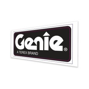 Genie Lift Part # 1254595GT - DECAL,COSMETIC,GENIE DOMED,BLK/SILVER 2.5, EA