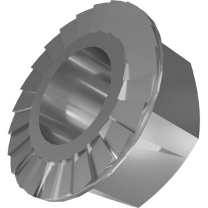 Genie Lift Part # 1257628GT - NUT,SERRATED,3/8-16,ZAG, EA