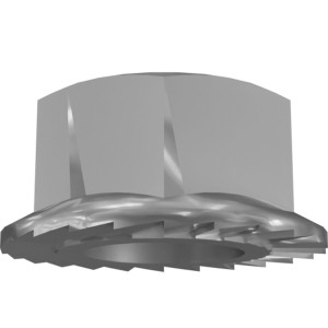 Genie Lift Part # 1257628GT - NUT,SERRATED,3/8-16,ZAG, EA