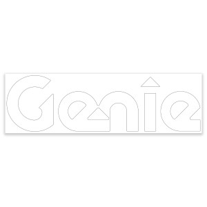 Genie Lift Part # 1258175GT - DECAL,COSMETIC,15" GENIE WHITE, EA