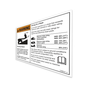 Genie Lift Part # 1258616GT - DECAL, WORD, SLOPE RATING, Z62, EA