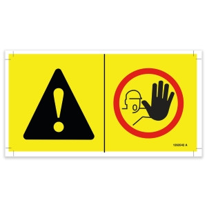 Genie Lift Part # 1263542GT - DECAL,IMPROPER OPERATION,SYMBOL, EA