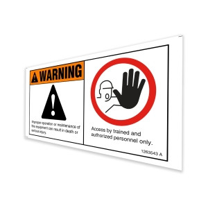 Genie Lift Part # 1263543GT - DECAL, WARNING, IMPROPER OPERATION, EA