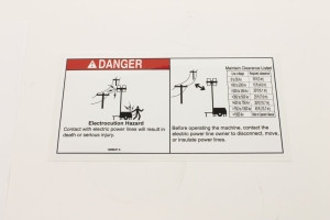 Genie Lift Part # 1266647GT - DECAL,DANGER,HAZARD VOLTAGE, EA