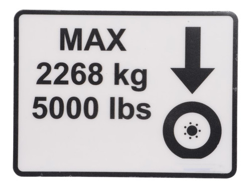 JLG Part # 1001182809 | DECAL,TIRE LOAD, EA