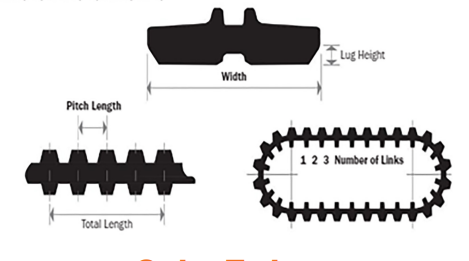 JLG Part # 70011851 Rubber Track
