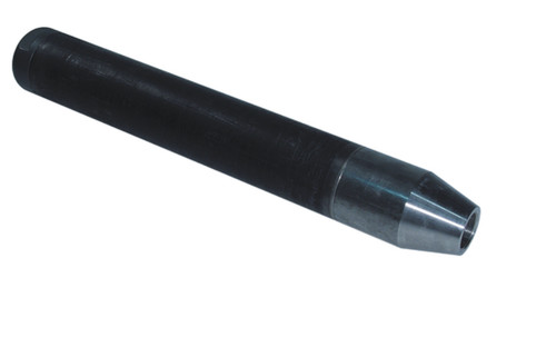 Close-up of the Wacker Neuson H65 2 1/2" flex shaft vibrator head showing its solid, wear-resistant steel construction.